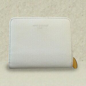 COMME CA DU MODE White Leather Zip Wallet